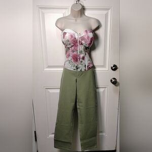 Isaac Mizrahi Mint Green Cropped Ankle Pants